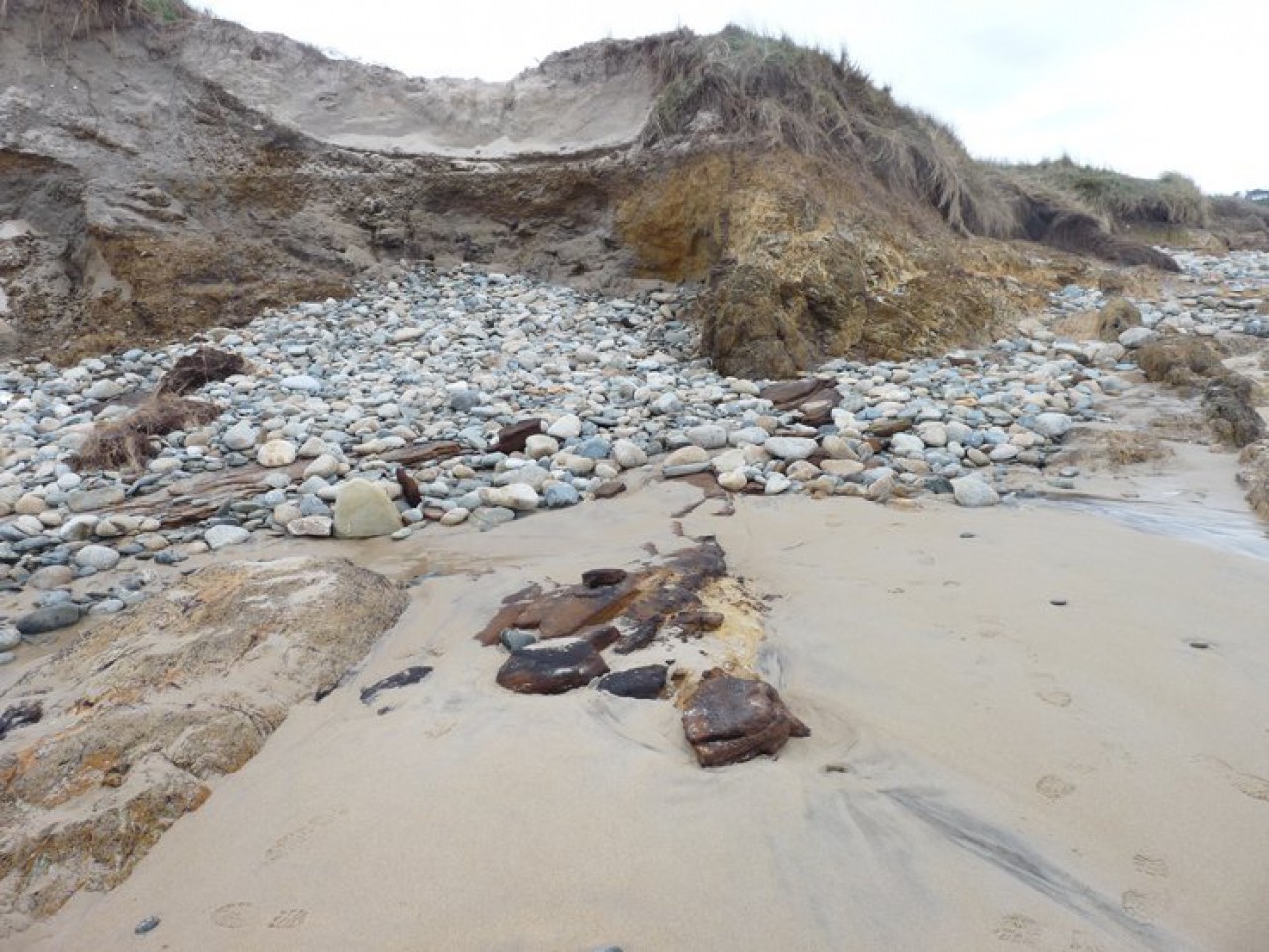 Sedimentos na Praia da Ponzos (21.03.2014)