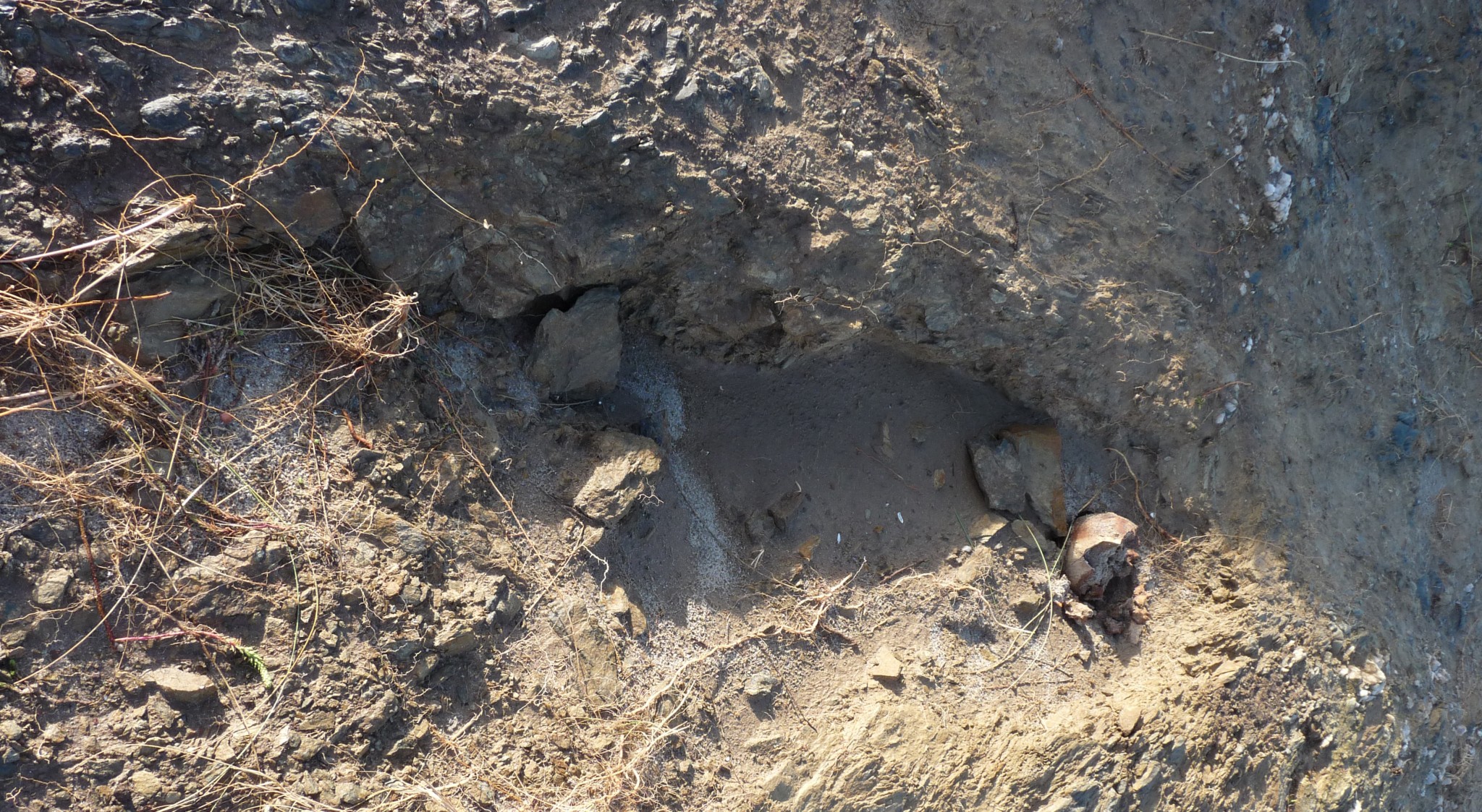 Foto 19: Fotos del lugar en el que apareció un enterramiento humano (Playa de Santa Comba)