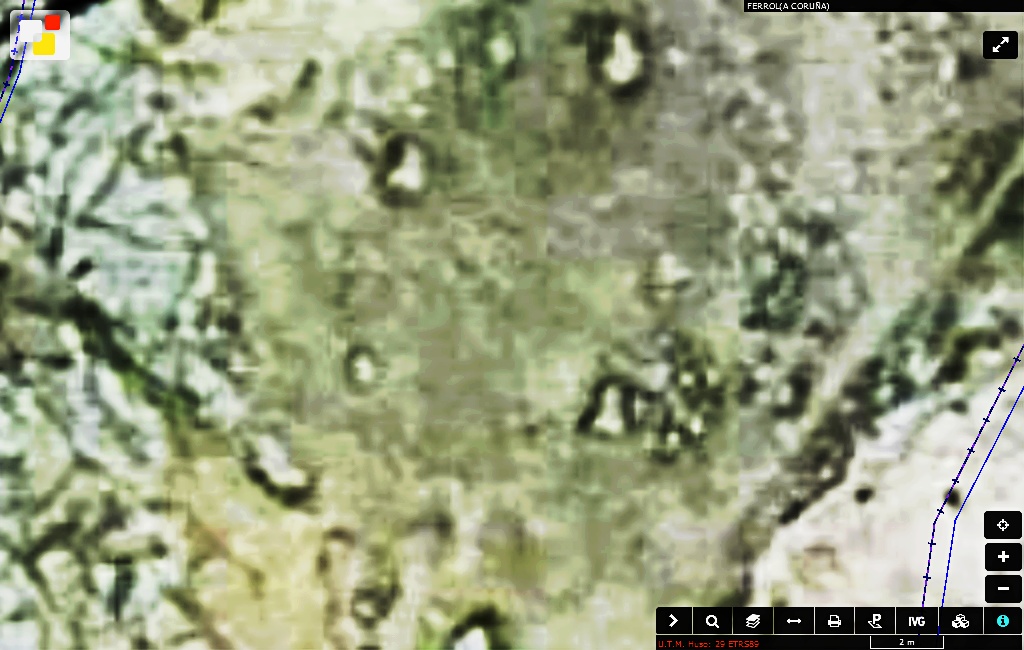 Figura 20 A. Imaxe de satélite do catastro. Círculo Lítico da Punta do Coido, Doniños